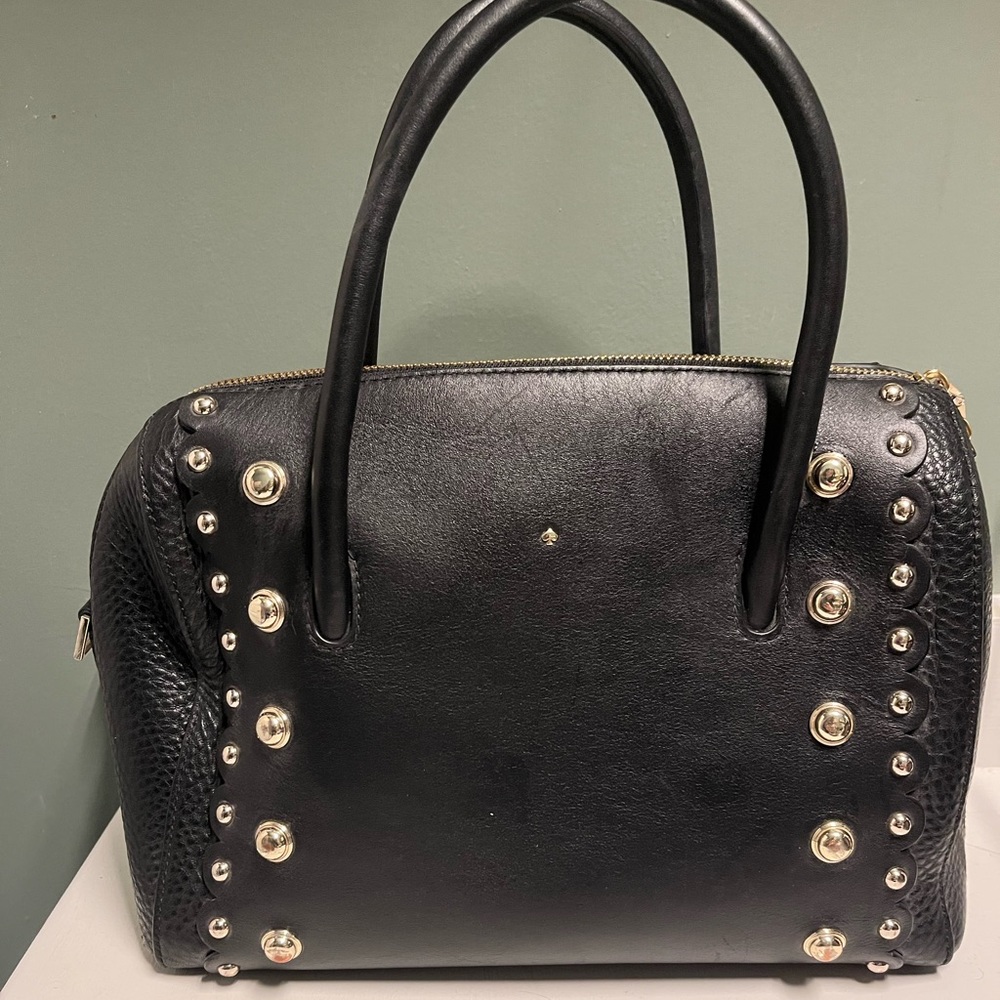 Studded black Kate Spade bag